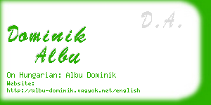 dominik albu business card